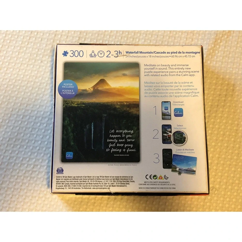 Calm Mindful Puzzle NEW 300 pcs Foggy Mountains 30-day App Subscription Included